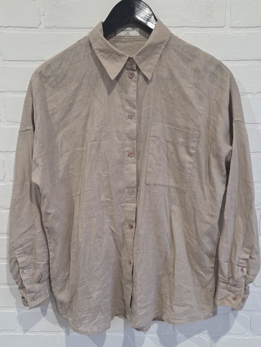 Babaton Linen-Blend Button-Down Shirt